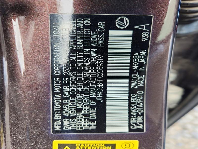 Продаж на аукціоні авто 2012 Lexus Ct, vin: JTHKD5BH1C2059319, номер лоту: 62310296
