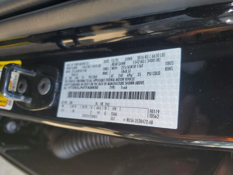 Продажа на аукционе авто 2026 Ford F150, vin: 1FTEW3LP4TFA00650, номер лота: 59631986