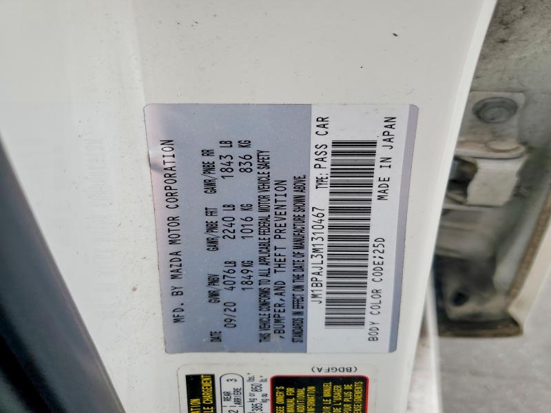 61549286 :رقم المزاد ، JM1BPAJL3M1310467 vin ، 2021 Mazda 3 مزاد بيع