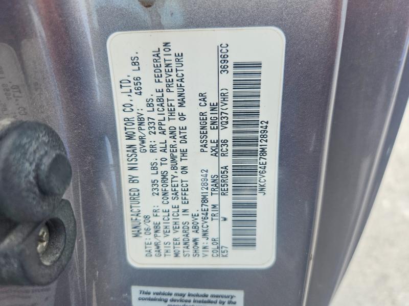 Продажа на аукционе авто 2008 Infiniti G37, vin: JNKCV64E78M128942, номер лота: 61924596
