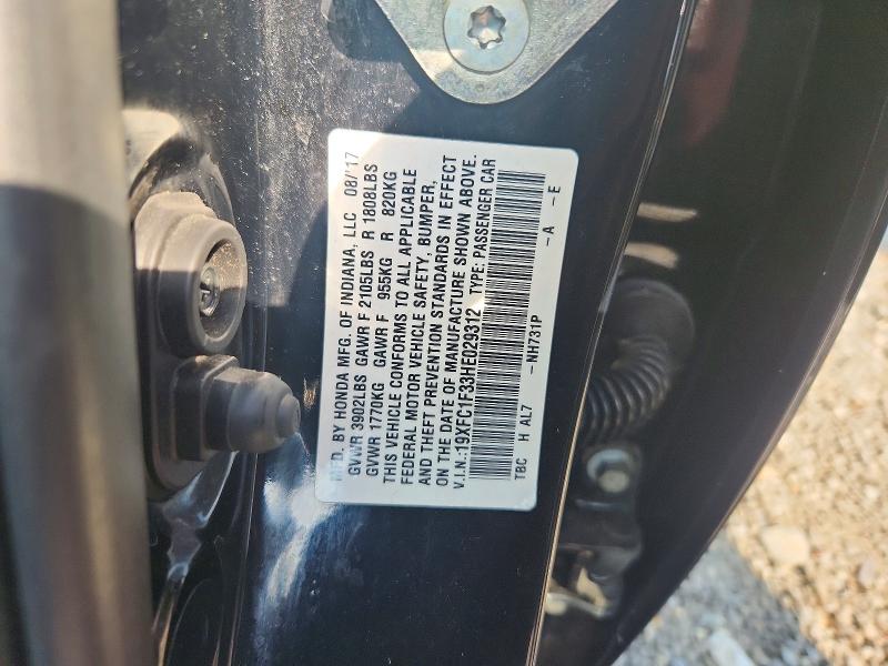 Aukcja sprzedaży 2017 Honda Civic, vin: 19XFC1F33HE029312, numer aukcji: 60572976