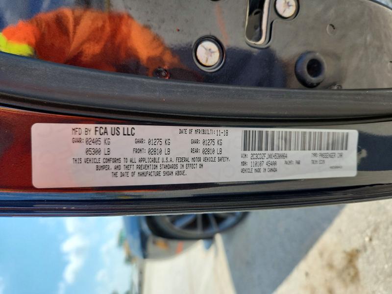 61069656 :رقم المزاد ، 2C3CDZFJXKH530064 vin ، 2019 Dodge Challenger مزاد بيع