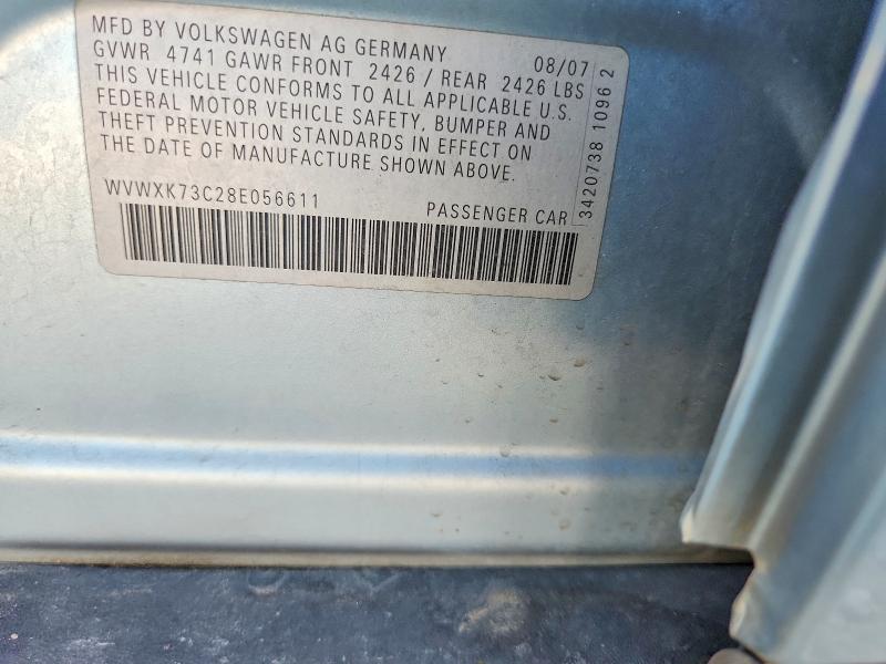 Aukcja sprzedaży 2008 Volkswagen Passat, vin: WVWXK73C28E056611, numer aukcji: 62312116