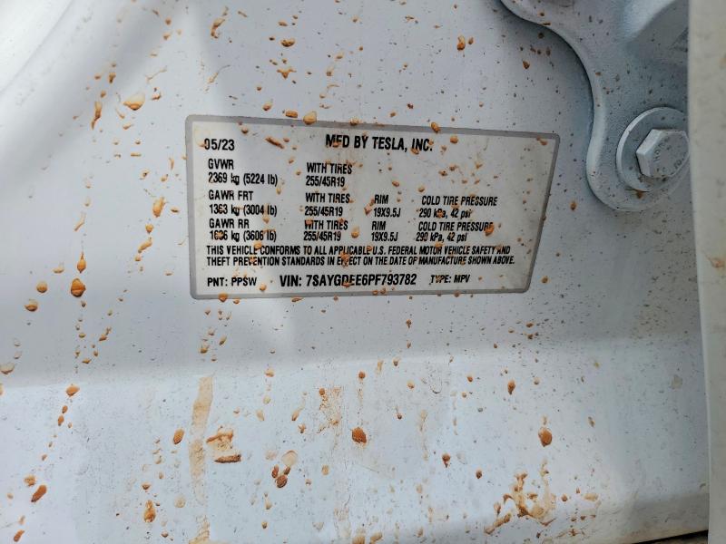 Продажа на аукционе авто 2023 Tesla Model Y, vin: 7SAYGDEE6PF793782, номер лота: 61558146