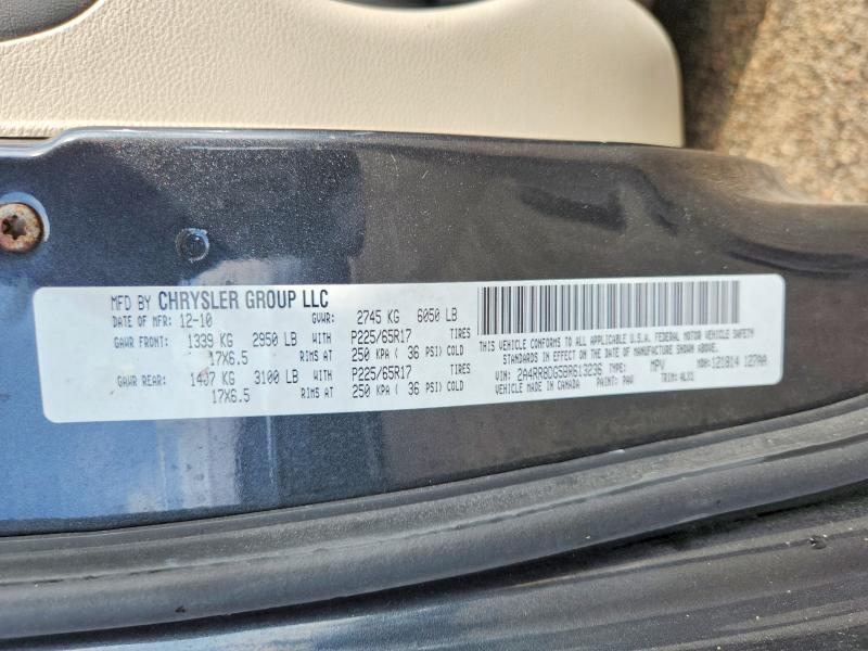 Продажа на аукционе авто 2011 Chrysler Town & Country, vin: 2A4RR8DG5BR613236, номер лота: 62717146