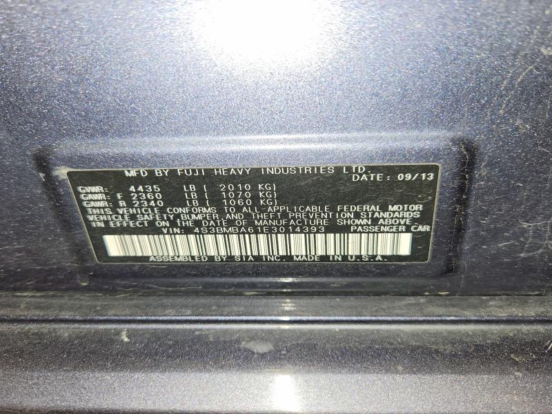 Продажа на аукционе авто 2014 Subaru Legacy, vin: 4S3BMBA61E3014393, номер лота: 62251496
