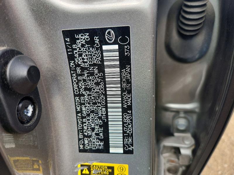 Aukcja sprzedaży 2015 Lexus Es, vin: JTHBW1GG2F2086715, numer aukcji: 61606506