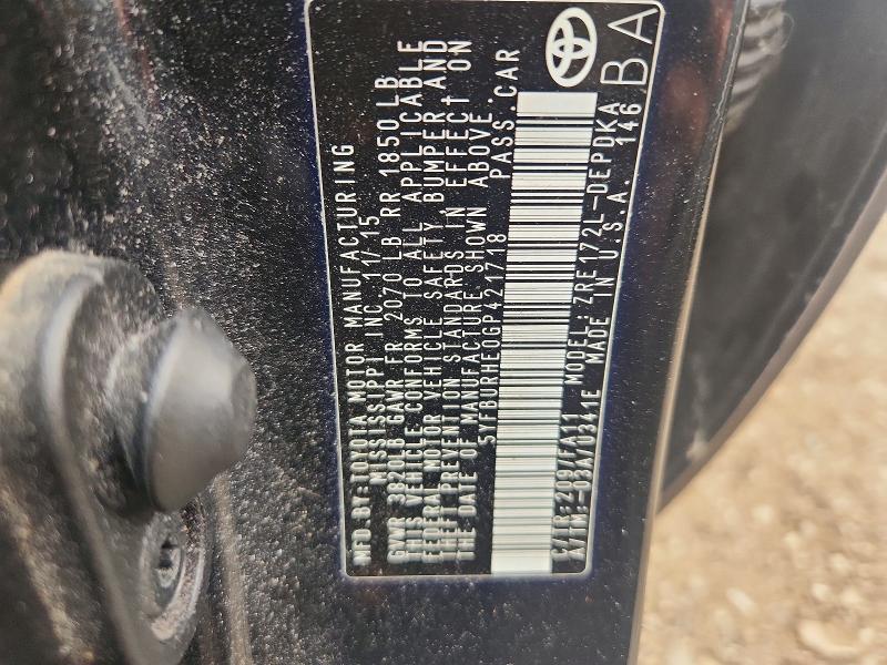 2016 Toyota Corolla მანქანა იყიდება აუქციონზე, vin: 5YFBURHE0GP421718, აუქციონის ნომერი: 61591056