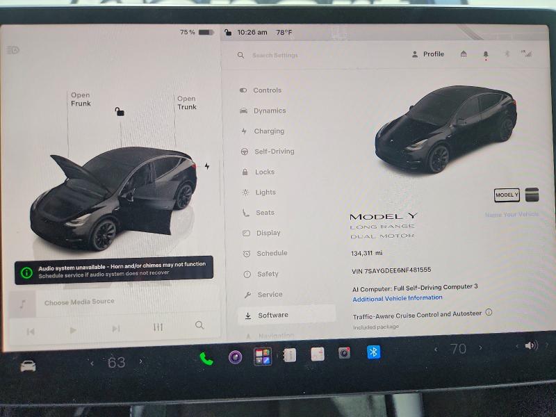 Aukcja sprzedaży 2022 Tesla Model Y, vin: 7SAYGDEE6NF481555, numer aukcji: 63001116
