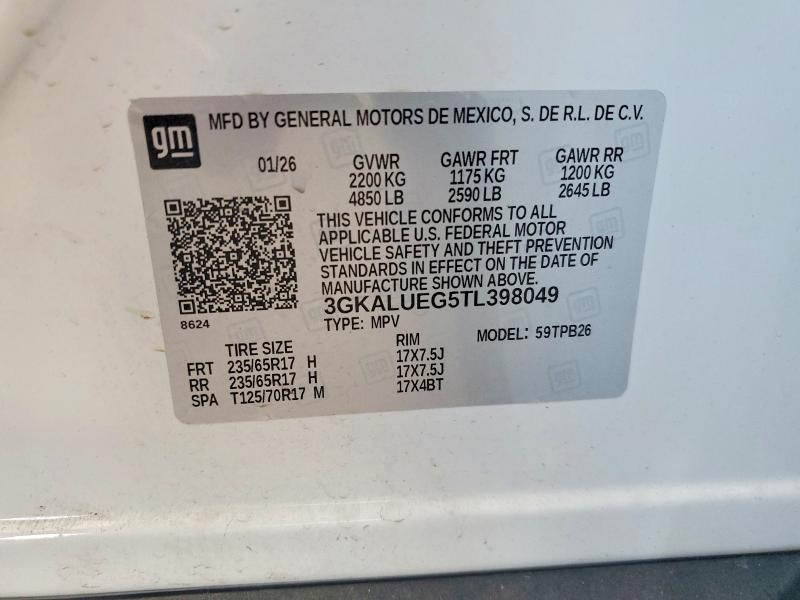 Aukcja sprzedaży 2026 Gmc Terrain, vin: 3GKALUEG5TL398049, numer aukcji: 63394696