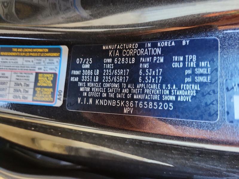 Продаж на аукціоні авто 2026 Kia Carnival, vin: KNDNB5K36T6585205, номер лоту: 61117156