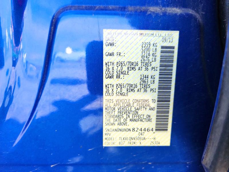 Продаж на аукціоні авто 2013 Nissan Xterra, vin: 5N1AN0NUXDN824464, номер лоту: 60437706
