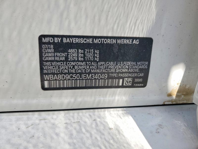 Продажа на аукционе авто 2018 Bmw 330, vin: WBA8D9C50JEM34049, номер лота: 59121706