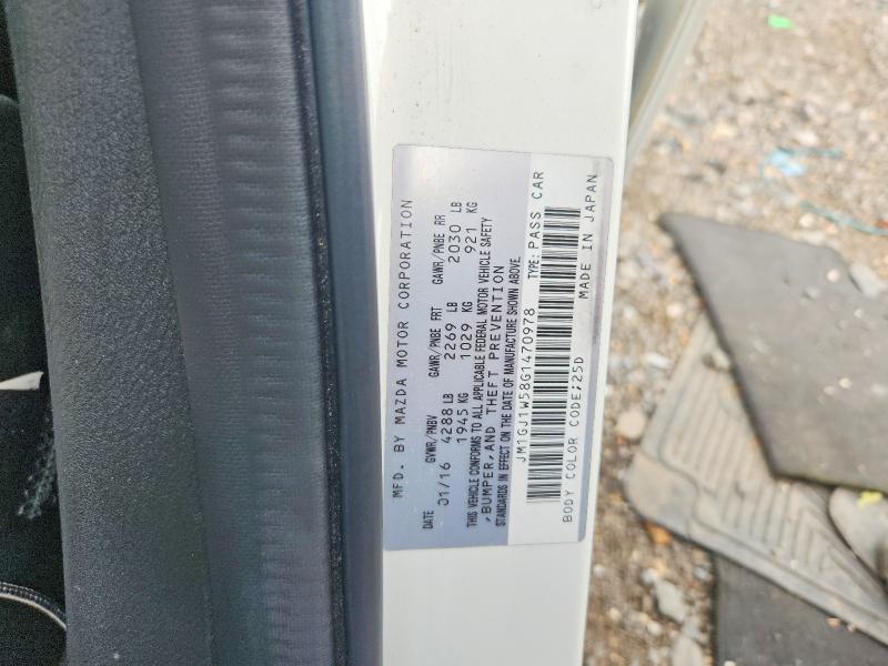Продажа на аукционе авто 2016 Mazda 6, vin: JM1GJ1W58G1470978, номер лота: 59784986