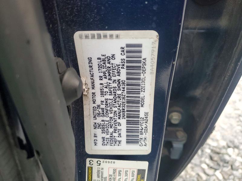 Продаж на аукціоні авто 2006 Toyota Corolla, vin: 1NXBR32E16Z744180, номер лоту: 62663726