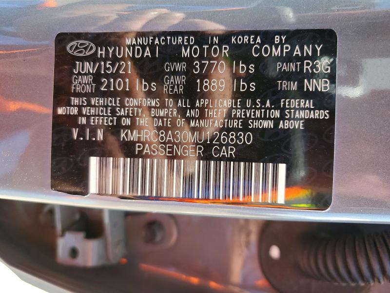 Продаж на аукціоні авто 2021 Hyundai Venue, vin: KMHRC8A30MU126830, номер лоту: 61409876