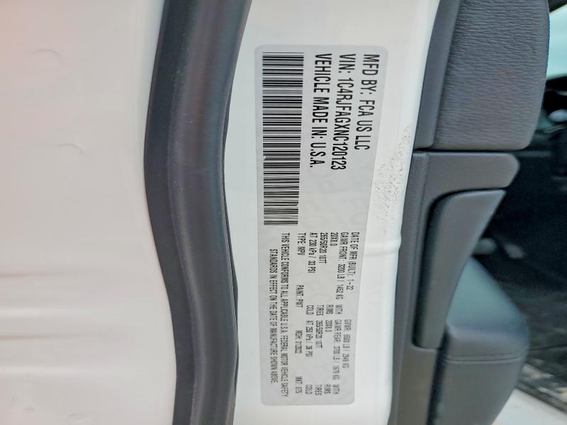 61606656 :رقم المزاد ، 1C4RJFAGXNC120123 vin ، 2022 Jeep Grand Cherokee مزاد بيع