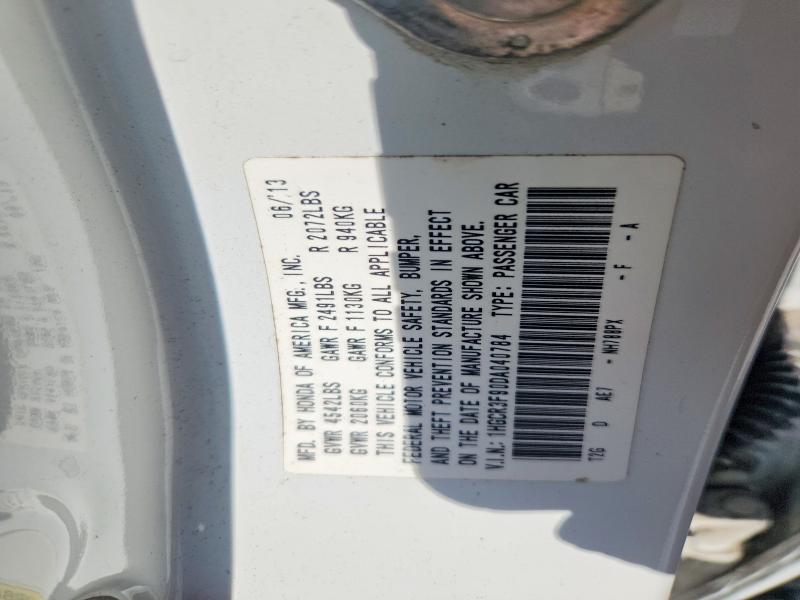 61775726 :رقم المزاد ، 1HGCR3F90DA040784 vin ، 2013 Honda Accord مزاد بيع