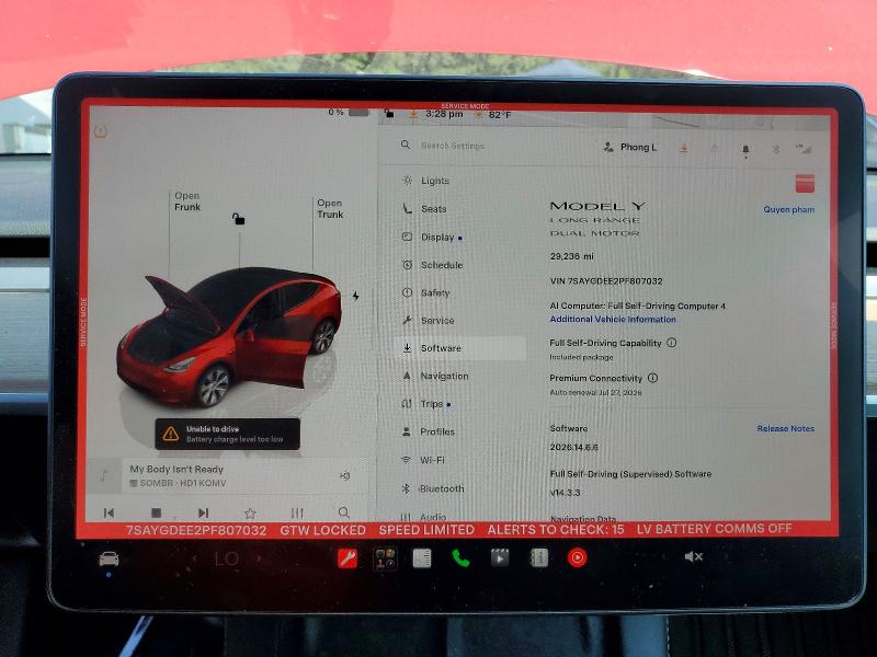 Продажа на аукционе авто 2023 Tesla Model Y, vin: 7SAYGDEE2PF807032, номер лота: 60967126
