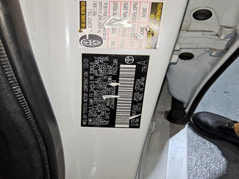 Продаж на аукціоні авто 2022 Toyota Mirai, vin: JTDAAAAA6NA004764, номер лоту: 59839256