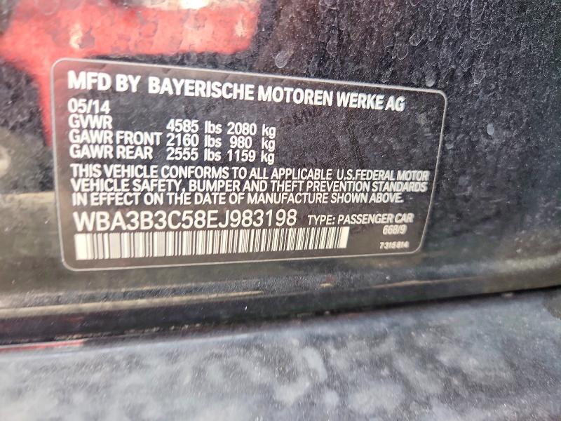 2014 Bmw 328 მანქანა იყიდება აუქციონზე, vin: WBA3B3C58EJ983198, აუქციონის ნომერი: 60846156