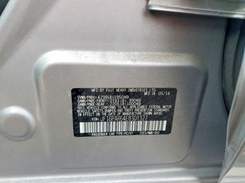 60064426 :رقم المزاد ، JF1GPAR64E8301327 vin ، 2014 Subaru Impreza مزاد بيع