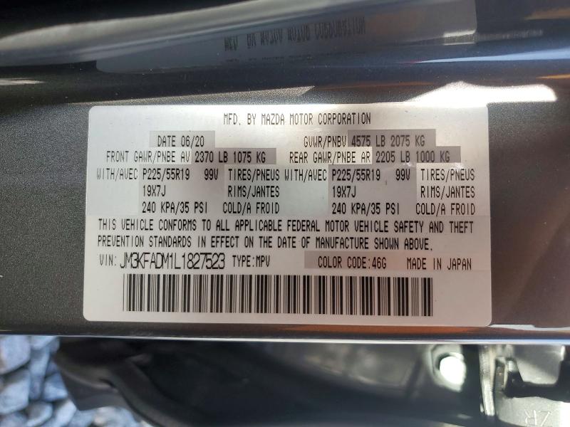 Продаж на аукціоні авто 2020 Mazda Cx-5, vin: JM3KFADM1L1827523, номер лоту: 59586976