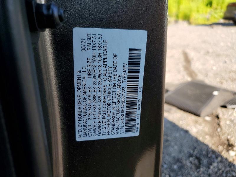 Продажа на аукционе авто 2022 Honda Odyssey, vin: 5FNRL6H74NB021722, номер лота: 60389436