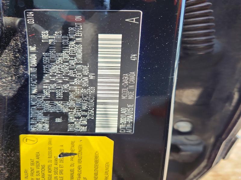 63022066 :رقم المزاد ، 2T2GA31U04C011828 vin ، 2004 Lexus Rx مزاد بيع