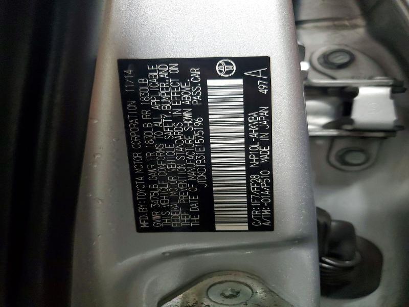 Aukcja sprzedaży 2014 Toyota Prius C, vin: JTDKDTB31E1575196, numer aukcji: 59594706