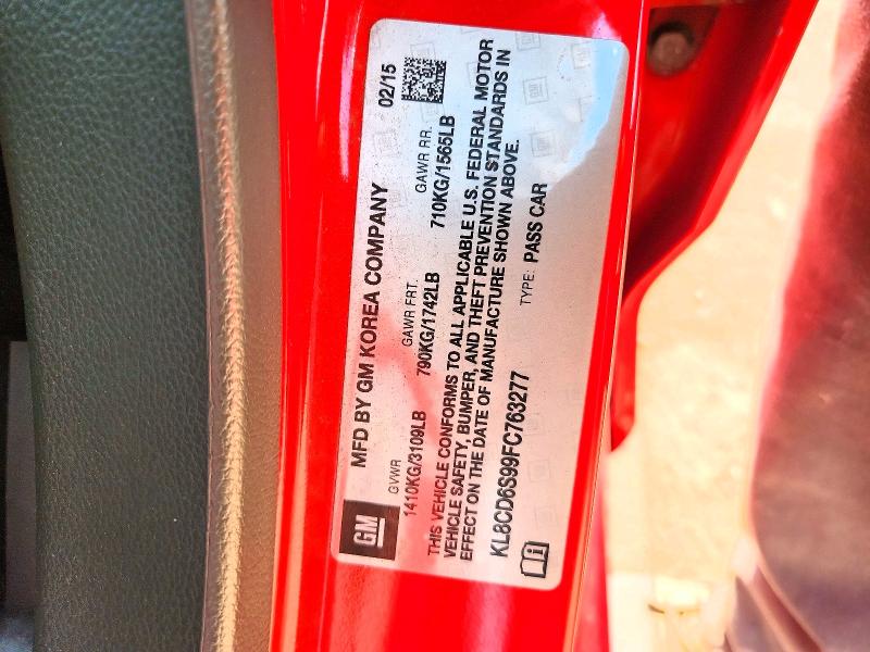 60809366 :رقم المزاد ، KL8CD6S99FC763277 vin ، 2015 Chevrolet Spark مزاد بيع