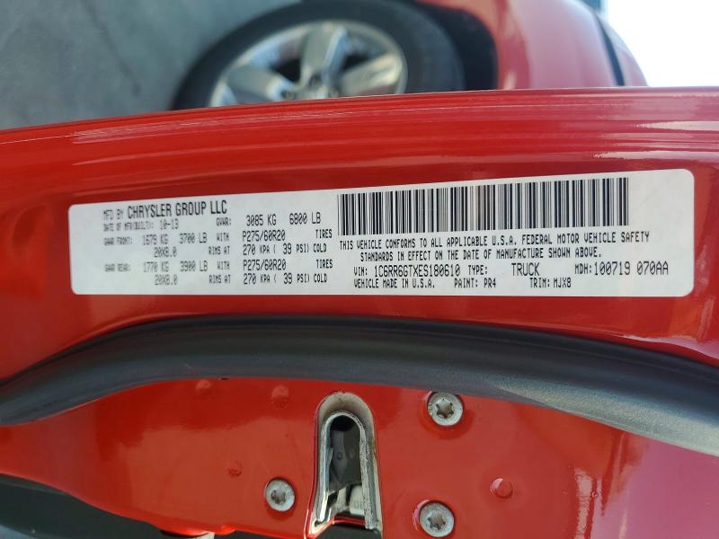 58082566 :رقم المزاد ، 1C6RR6GTXES180610 vin ، 2014 Ram 1500 مزاد بيع