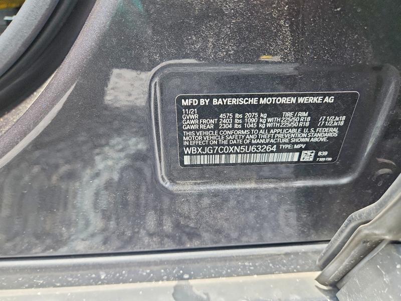 Aukcja sprzedaży 2022 Bmw X1, vin: WBXJG7C0XN5U63264, numer aukcji: 61002586