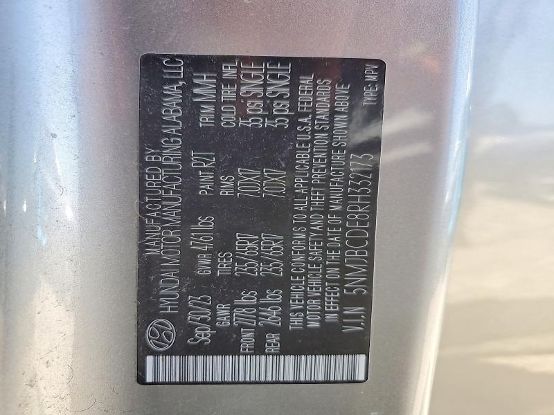 2024 Hyundai Tucson მანქანა იყიდება აუქციონზე, vin: 5NMJBCDE8RH332173, აუქციონის ნომერი: 59537876