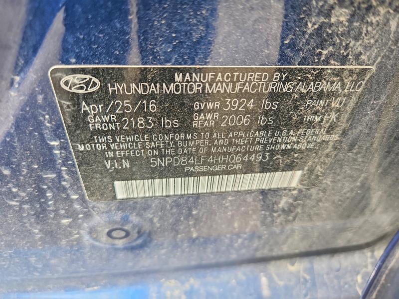 Продаж на аукціоні авто 2017 Hyundai Elantra, vin: 5NPD84LF4HH064493, номер лоту: 63110036