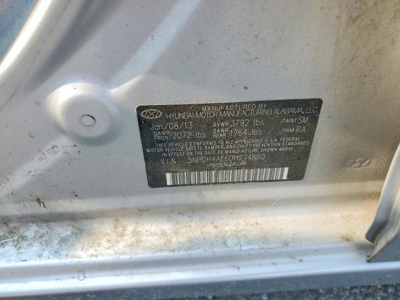 Продаж на аукціоні авто 2013 Hyundai Elantra, vin: 5NPDH4AE6DH274890, номер лоту: 61783776
