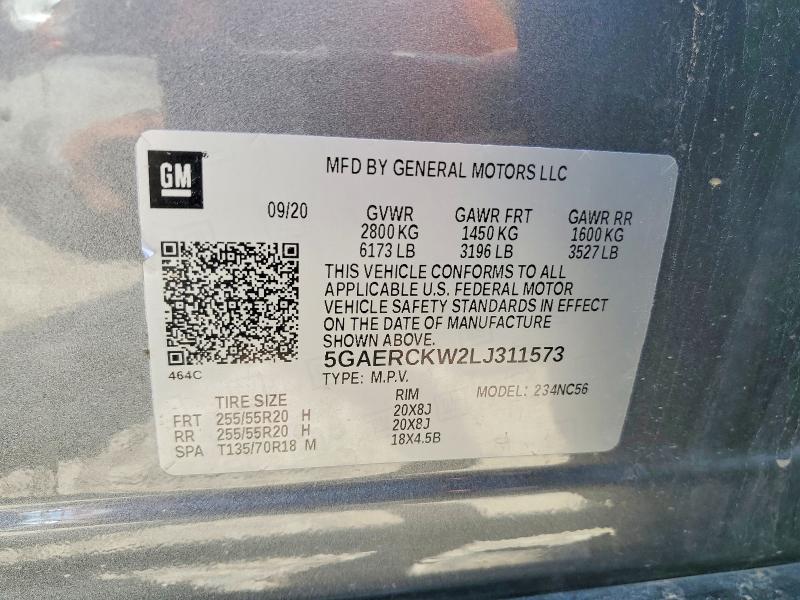 Aukcja sprzedaży 2020 Buick Enclave, vin: 5GAERCKW2LJ311573, numer aukcji: 62925766