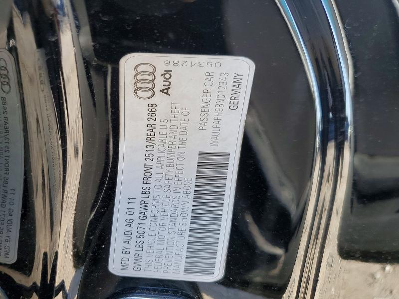 2011 Audi A5 მანქანა იყიდება აუქციონზე, vin: WAULFAFH9BN012343, აუქციონის ნომერი: 62794336