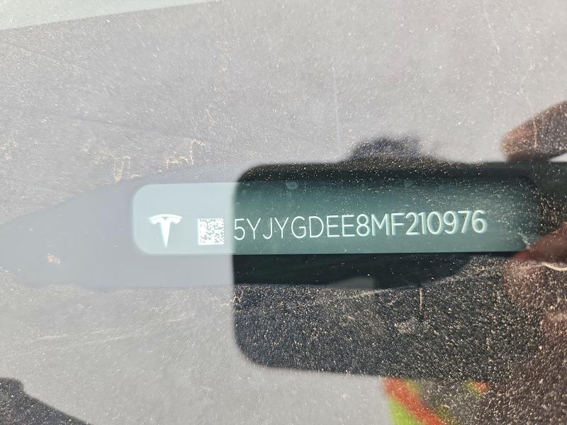 61533866 :رقم المزاد ، 5YJYGDEE8MF210976 vin ، 2021 Tesla Model Y مزاد بيع