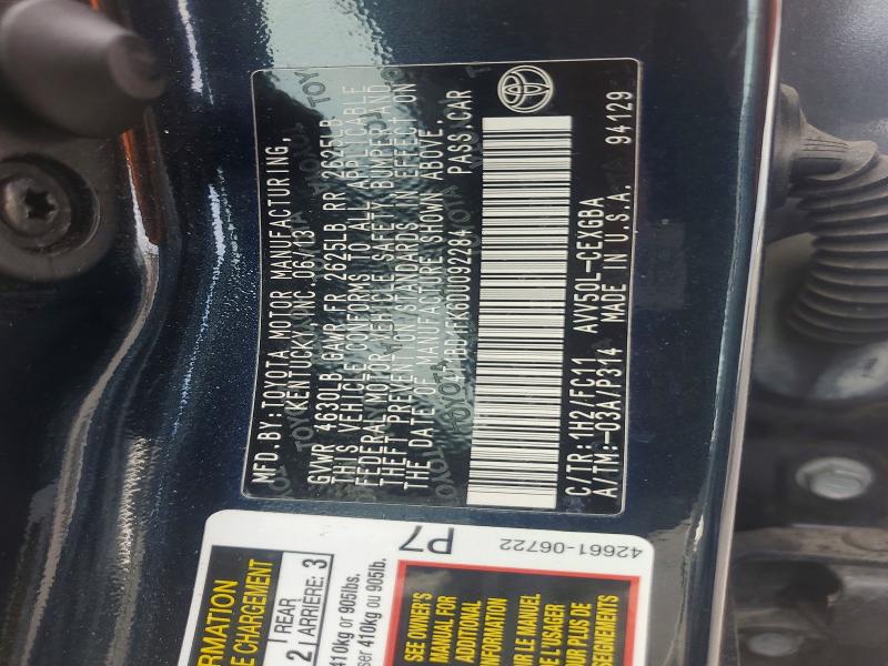 60756026 :رقم المزاد ، 4T1BD1FK6DU092284 vin ، 2013 Toyota Camry Hybrid مزاد بيع