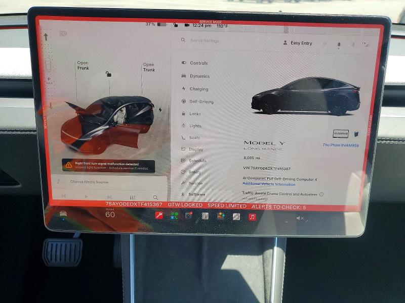 2026 Tesla Model Y მანქანა იყიდება აუქციონზე, vin: 7SAYGDEDXTF415367, აუქციონის ნომერი: 63245066