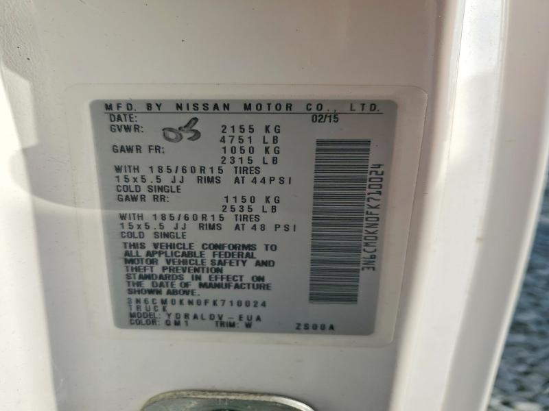 Aukcja sprzedaży 2015 Nissan Nv200, vin: 3N6CM0KN0FK710024, numer aukcji: 62640546