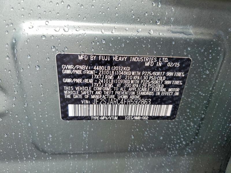 Aukcja sprzedaży 2015 Subaru Forester, vin: JF2SJARC4FH592863, numer aukcji: 60966156
