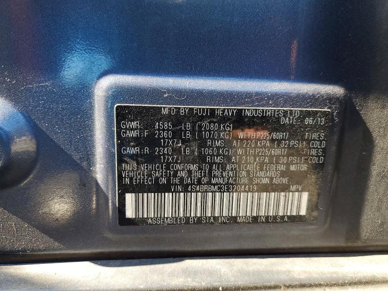 Aukcja sprzedaży 2014 Subaru Outback, vin: 4S4BRBMC3E3204419, numer aukcji: 60289636