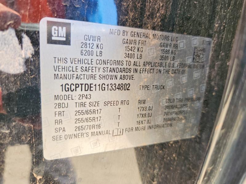 Продаж на аукціоні авто 2016 Chevrolet Colorado, vin: 1GCPTDE11G1334802, номер лоту: 61500606