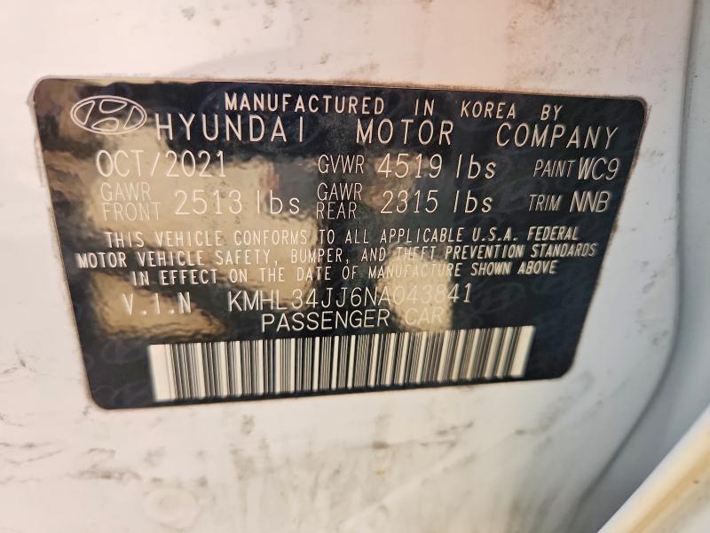 Aukcja sprzedaży 2022 Hyundai Sonata Hybrid, vin: KMHL34JJ6NA043841, numer aukcji: 59551336