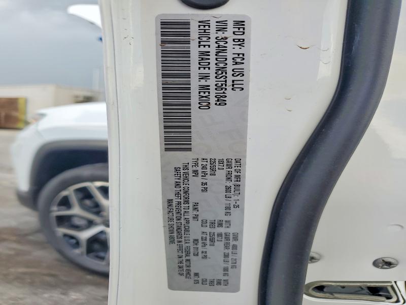 2025 Jeep Compass მანქანა იყიდება აუქციონზე, vin: 3C4NJDCN5ST561849, აუქციონის ნომერი: 59991826