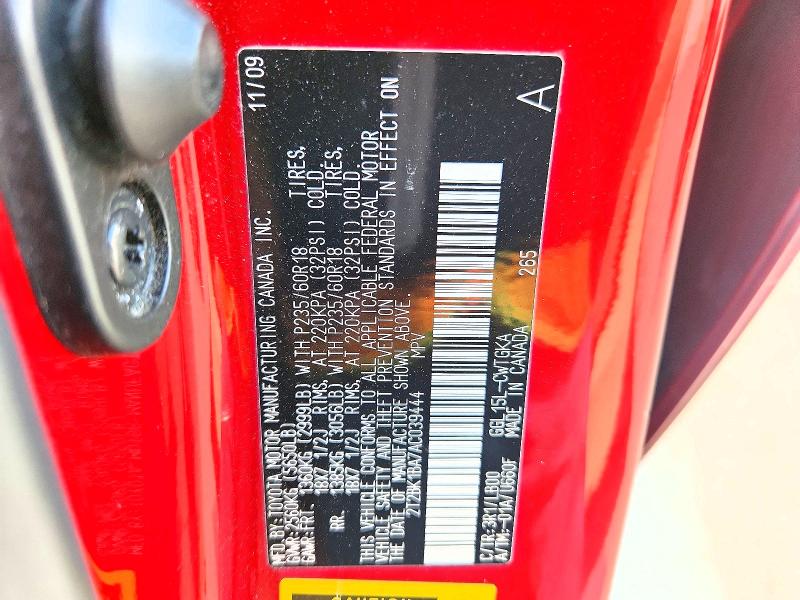 Продаж на аукціоні авто 2010 Lexus Rx, vin: 2T2BK1BA7AC039444, номер лоту: 59980046