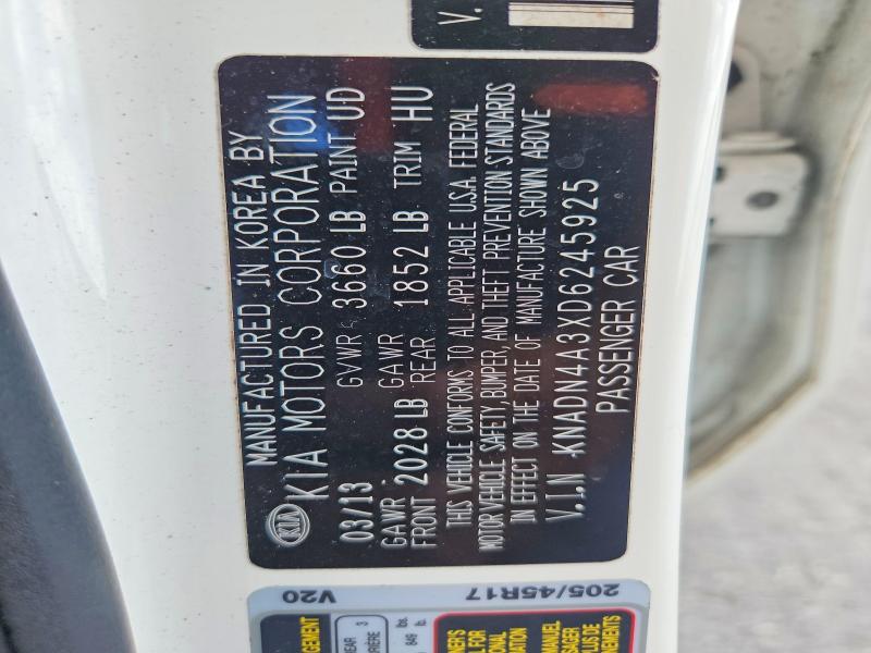 Продажа на аукционе авто 2013 Kia Rio, vin: KNADN4A3XD6245925, номер лота: 60382046