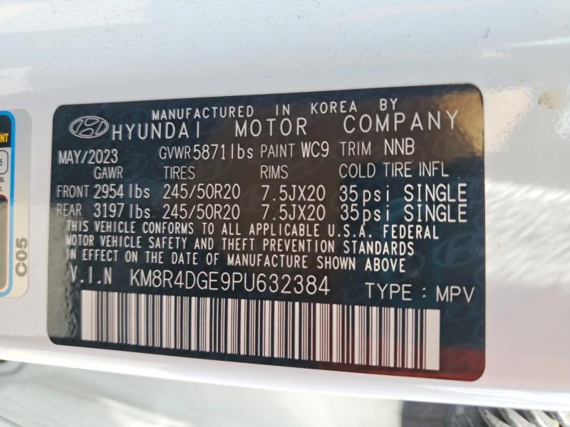 Aukcja sprzedaży 2023 Hyundai Palisade, vin: KM8R4DGE9PU632384, numer aukcji: 62335416